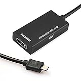 SOONHUA Adaptador de cable micro USB a HDMI USB 2. 0 macho a HDMI hembra HDTV adaptador de cable de salida de audio de vídeo 1080p para Android smartphone y tableta