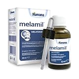 Humana Melamil, Melatonina Al 99%, Ayuda A Conciliar El Sueño, Complemento Alimenticio En Gotas para Niños Y Adultos, 30 ml (Paquete de 1)