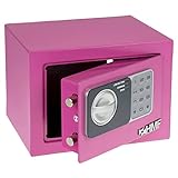 HMF 46126-15 Маленький сейф з кодовим замком, меблевий сейф, 23 x 17 x 17 см, рожевий