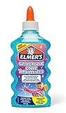 Elmer's pegamento con purpurina azul, lavable y apto para niños de 177 ml; adecuado para hacer slime