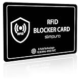 RFID Blocker - Tarjeta Bloqueo RFID para Tarjetas de Crédito y Débito – Una Sola Tarjeta Protege tu Cartera, Pasaporte – Di Adiós a Las Fundas – Tarjeta Protección RFID