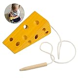 BelleStyle Montessori Activity Wooden Cheese Toy, Niños Niños Aprendizaje Temprano Educativo Bloque de Madera Rompecabezas de Juguete