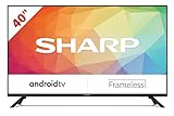 Sharp 40FG6EA - Android TV (11) de 40' (Full HD, 2X HDMI, 2X USB, Bluetooth), Google Assistant, Chromecast, Dolby Audio, Active Motion 400, Color Negro