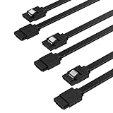 SABRENT SATA III cable 6Gbps | Cable de datos HDD/SDD 50cm (3 piezas) | Cable SATA PC recto con cierre | Para unidades de disco duro SATA HDD/SSD, unidades de CD y DVD (negro) [CB-SFK3]