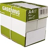 Liderpapel - Papel Fotocopiadora Greening Din A4 80 Gramos Caja de 5 Paquetes de 500 Hojas
