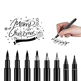 MXTIMWAN Set di penne per calligrafia oblique - 6 penne per calligrafia, set di penne per lettere per principianti pratica di calligrafia, scrittura a mano, disegno artistico