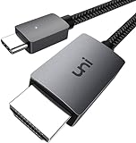 uni Cable USB C a HDMI 4K, Cable Trenzado Tipo c a HDMI Adaptador [Compatible con Thunderbolt 3] para MacBook Pro 2022/MacBook Air, iPad Pro, iMac, Galaxy S23, Surface Book 2, XPS 15, etc. -1,8m