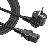 BERLS 3m Cable alimentacion (Certificación VDE) para PC Monitor Ordenador Proyector PS4-pro Olla-gm Televisión LG Samsung, C13 Cable de Corriente AC