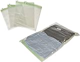 Amazon Basics Travel Compression Bags, Roll-Up, Non-Vacuum, 8 Count, One Size, Clear