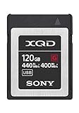 Sony QDG120F - Tarjeta de memoria flash XQD de 120 GB (128 GB preformato) y 5 x TOUGH XQD - Serie G de alta velocidad (lectura de 440 MB/s y escritura de 400 MB/s)