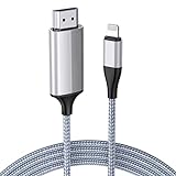 Cable HDMI para iPhone,Cable convertidor HDMI,cable de conexión HDMI, iPhone/Pad/Pod a TV/proyector/Monitor,compatible con iPhone14, 13, 12, 11,salida de YouTube TV,HD1080P,Plug and Play,4,0 m