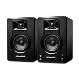 M-Audio BX3 Pair - Par de Monitores de estudio / Altavoces para PC de sobremesa de 120 W para videojuegos, producción musical, transmisiones en directo y pódcasts