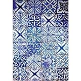 Cadence Papel de Arroz Decoupage Azulejos Azules, 30x40cm