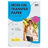 PPD A4 x 5 feuilles de papier de transfert thermique pour T-shirts, masques et tissus légers - Pour imprimante à jet d'encre à jet d'encre - PPD-1-5