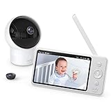 eufy Security SpaceView Monitor de bebé, babyphone con imagen de 720 HD, rango de 140 metros, lente gran angular, visión nocturna precisa, función automática, batería de 2900mAh, sensor de temperatura