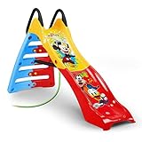 INJUSA - My First Slide Mickey Mouse-børnerutschebane, til børn fra 2 til 5 år, med slangeindgang, permanent og vandtæt dekoration, flerfarvet