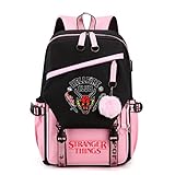 SHANGYE Stranger Things Backpack, USB Charging Backpack, Travel Laptop Book Bags School Backpack Boys