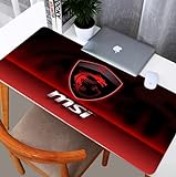 Alfombrilla de ratón XL para juegos PC / Mac portátil Gamer Gaming G Series MSI Dragon rojo y negro