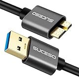 SUCCESS Micro B 3.0 кабелі [0.5M] USB 3.0 типті кабель, Micro B еркек, 5 гбит / с жылдамдықты синхрондау кабелі, WD сыртқы қатты дискілері үшін, Toshiba Canvio, Seagate, жылдам 3.0 кабельдері, Samsung Galaxy S5 үшін, 3-ескертпе
