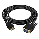 Aceele HDMI to VGA Cable, 2M Gold Plated HDMI to VGA Adapter Cable Video Conversion Cable (HDMI Male to VGA Male) for PC Computer Monitors, Projectors, HDTV, Chromebook