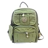 Air Supreme Mochila impermeable de nylon para mujer, mochila de viaje, mochila ultraligera con múltiples espacios de almacenamiento, verde, M