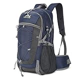 Zeroto Sac à dos de randonnée 50 L, sac à dos étanche pour hommes et femmes, léger et respirant, sac à dos de camping robuste avec système de suspension pour le camping en plein air (bleu foncé)