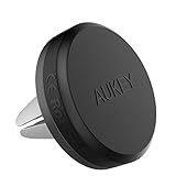AUKEY Soporte Movil Coche Magnético Rejillas del Aire Soporte Teléfono Coche Universal para iPhone 7 / 6s / 6 / 5 , Samsung Note 8 / S8 , LG G3 y Dispositivo GPS - Gris