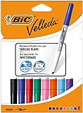 BIC Velleda Whiteboard Markers, ຈຸດປານກາງ (4,5mm), ທີ່ດີທີ່ສຸດສໍາລັບການນໍາໃຊ້ໂຮງຮຽນແລະຫ້ອງການ, ຫຼາກຫຼາຍສີ, ກ່ອງມີ 8