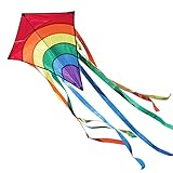 CIM Kite - Rainbow Eddy Red - pour les enfants à partir de 3 ans - 65x74cm - String et Kite Tail inclus