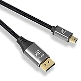 YIWENTEC Cable mini DP a DisplayPort de 2 m de 6.6 pies de 8 K (7680 x 4320) a 60 Hz 4K a 144 Hz DisplayPort 1.4 Transmisión bidireccional DisplayPort a Mini DisplayPort 8K Cable (2 m)