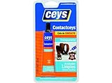 Ceys - Cola de contacto transparente - Acabados limpios - Pegamento para cuero, piel y goma - 30ML