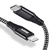 ESR Cable USB C a Lightning Cable【3.3ft MFi Certificación】 Nailon Trenzado,PD de Carga Rápida para iPhone 12/12 Pro/12 Mini/12 Pro MAX/SE 2020/11/11 Pro/11 Pro MAX/X/XS/XR, Usar con Cargadores USB-C