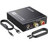 PROZOR DAC Digital to Analog Converter 192kHz Optical Toslink Coaxial to RCA L / R Audio Adapter 3.5mm Digital to Analog Jack PCM / LPCM Support for HDTV PS3 PS4 DVD BLU-Ray AV Amplifier