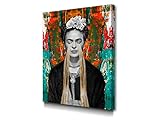 Foto Canvas Cuadro Frida Kahlo | Lienzos Decorativos - Decoración Pared - Cuadros de Salón | 30 x 40 cm sobre Bastidor De Madera Grueso listos para colgar