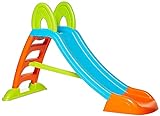 FEBER - Tobogán Slide Plus con Agua, con hueco para la poner la manguera, escaleras antideslizantes, multicolor, de gran resistencia y fácil montaje, para niños entre 2 y 7 años, FAMOSA (800009001)