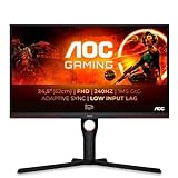 AOC Gaming 25G3ZM/BK - Monitor FHD de 25', 240 Hz, 0.5 ms MPRT, FreeSync Premium (1920x1080, HDMI, DisplayPort, USB Hub) negro/rojo
