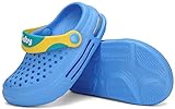 SAGUARO Zuecos Niños Sandalias de Playa Unisex Niños Chanclas Zapatillas de Estar Zapatos de Agua Zapatos de Piscina Azul B 28/29 EU