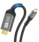 Atvoiti Cable USB C a HDMI 2M 4K, USB Tipo C a Cable HDMI [Compatible con Thunderbolt 3] para Mac-Book Pro 2020/2019, Pad Pro 2020/2018, Galaxy S20