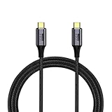 USB 4 Cable USB-C Compatible with Thunderbolt 4/Thunderbolt 3 8K@30Hz 5K@60Hz 4K@120Hz Video 40Gbps Data Rate 20V 5A 100W Fast Charge for Phones, Tablets and Laptops(0.3M)…