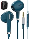 Auriculares 3.5MM In Ear con Cable y Microfono para Redmi Note 12 Pro+ 11 11S 10S,Auriculares estéreo intrauditivos deportivos con micrófono de control de volumen para Samsung A12 A14 A23 A52S A72 S10