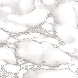 Venilia KF Basic Marmor grau 45cmx1,5m adhesiva Mármol decorativa, muebles, papel pintado, lámina autoadhesiva, PVC, sin ftalatos, gris, 1,5m, 53421, 45 cm x 1,5 m