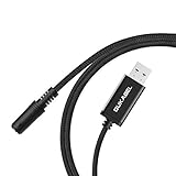 DuKabel ProSeries Tarjeta de Sonido Externa, Adaptador de audio USB a Jack de 3,5 mm TRRS de 4 polos con micrófono Adaptador USB a auriculares AUX con chip incorporado para PC PS4 y más