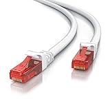 CSL - 30m Cable de Red Gigabit Ethernet LAN Cat.6 RJ45-10 100 1000Mbit s - Cable de conexión a Red - UTP - Compatible con Cat.5 Cat.5e Cat.7