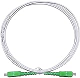 Cable de Fibra Óptica para Router-Compatible 99% Conpatible con Movistar Jazztel Vodafone Orange Amena Masmovil SC/APC a SC/APC monomodo simplex 9/125 (BLANCO 3M)