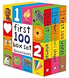 First 100 Board Book Box Set (3 Books): First 100 Words / Numbers Colors Shapes / First 100 Animals