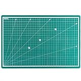 PRETEX A3 Самовосстанавливающаяся и квадратная режущая основа, разделочная доска для шитья / коврик для резки / коврик для резки 45x30 см, угол 15 ° - разделочная доска для рукоделия - зеленый