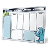 Disney Pixar Monsters SA nädalaplaneerija - A4 kuupäevata nädalaplaneerija - Töölaua kalender │ Nädala korraldaja - Nädalakalender - Nädalaplaneerija - Ametlik litsents