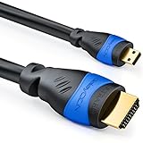 deleyCON 2m Micro HDMI Cable - Compatible con HDMI 2.0/1.4a - Alta Velocidad con Ethernet (Newest Standard) ARC 3D 4K Ultra HD 1080p 2160p