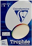 Clairefontaine Trophee - Papel (DIN A4, 80 g/m², 100 hojas), color arena
