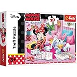 Trefl-Mickey & Friends de 30 Piezas, para niños a Partir de 3 años Puzzle, Color Mejores Amigas, Disney Minnie